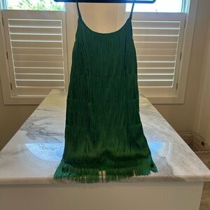 Green Fringe Dress